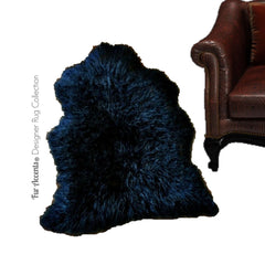 Plush Faux Fur Area Rug - Luxury Fur Thick Shaggy Hollister Sheepskin - Faux Fur - Animal Pelt Shape Designer Throw Rug - Fur Accents - USA