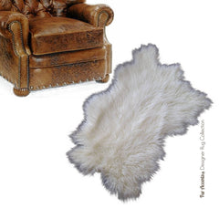 Plush Faux Fur Area Rug - Shaggy Buffalo - Hide - Pelt Shape - Designer Throw - 6 Colors -Art Rug by Fur Accents - USA