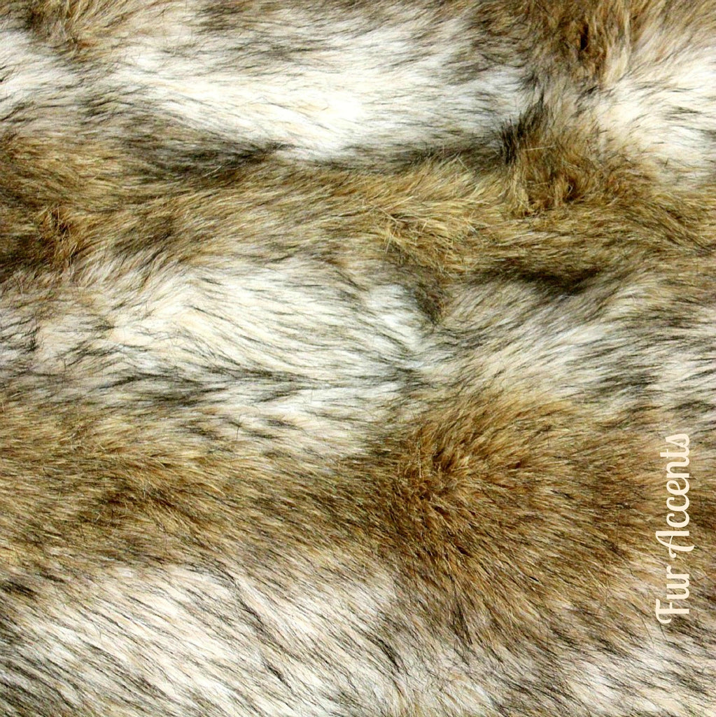 Plush Faux Fur Rabbit Pelt Mini Coyote Single Pelt Shape - Mantle Decor - Shelf Doily - Table Topper - Designer Throw Rug - Fur Accents USA