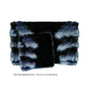 Plush Faux Fur Pillow - Sham - Cover - Plush Black and Gray Chinchilla Stripe - 3 New Sizes - Designer Throw - Toss -  Fur Accents USA