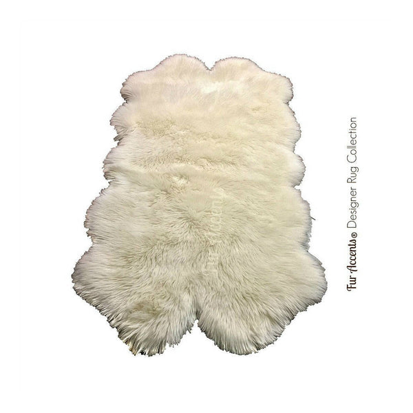 Fur Rug Shape Plush Faux Fur Area Rug - Shaggy Sheepskin - Quatro Design Shape - Pic ...