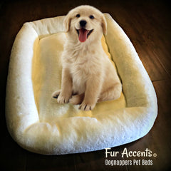 Shaggy Soft Padded Bunny Rabbit  Faux Fur DogNapper Dog Bed - Cat Mat - Padded Plush Shag - Fur Accents USA
