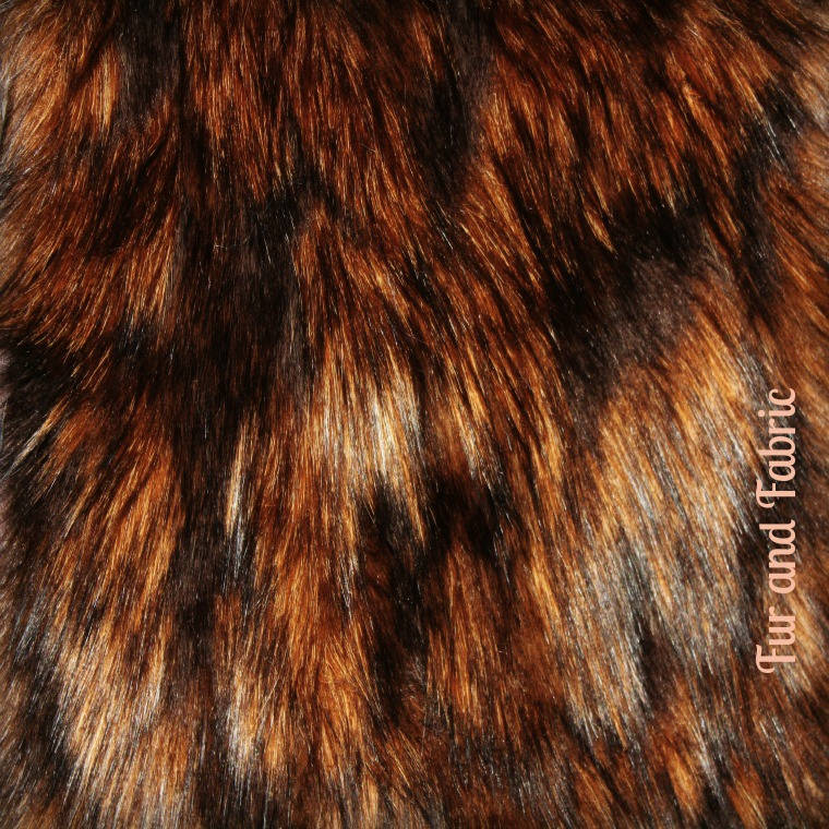 Plush  Faux Fur Throw Blanket, Soft Brown Wolverine Bedspread - Luxury Fur - Minky Cuddle Fur Lining Fur Accents USA