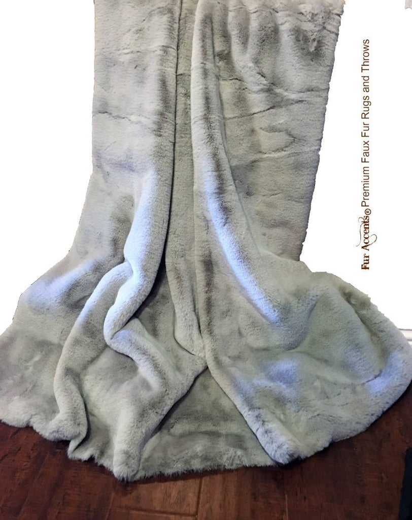 Fine Soft Bunny Rabbit Shag - Plush Faux Fur Throw Blanket - Bedspread - Minky Cuddle Fur Lining - Artistic Designs by Fur Accents - USA