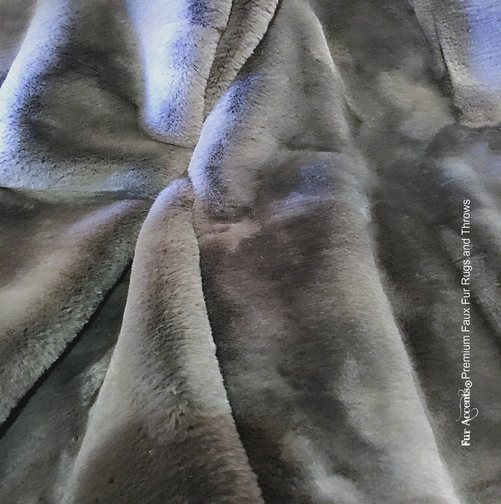Fine Soft Bunny Rabbit Shag - Plush Faux Fur Throw Blanket - Bedspread - Minky Cuddle Fur Lining - Artistic Designs by Fur Accents - USA