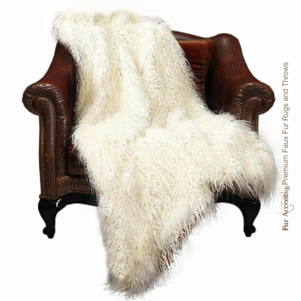 Plush  Faux Fur Throw Blanket - Bedspread Soft Plush Shag - Luxury Fur - White, Black, Gray 6 Sizes Minky Cuddle Fur Lining Fur Accents USA