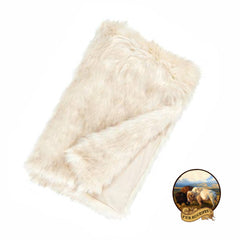 Plush  Faux Fur Throw Blanket, Soft Llama Sheepskin Shag White Off White - Bedspread - Luxury Fur - Minky Cuddle Fur Lining Fur Accents USA