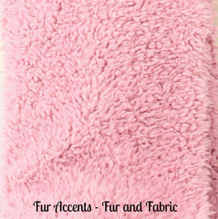 Plush  Faux Fur Throw Blanket, Soft Pink Llama Lambskin Bedspread - Luxury Fur - Minky Cuddle Fur Lining Fur Accents USA