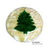 Round Shag Fur  Art Rug - Faux Sheepskin - Bear Skin - Evergreen - Christmas Tree Design - Log Cabin - Country Designer Decor by Fur Accents