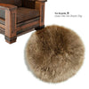 Plush Faux Fur Round Area Rug - Traditional Designer Throw - Light Tan Brown Tone Fur -  100% Animal Friendly Fur Accents - USA
