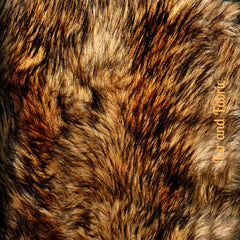 Plush Faux Fur Area Rug - Luxury Fur New Rectangle Shape - Golden Brown Wolf Hide - Animal Pelt Designer Throw Rug - Fur Accents - USA