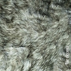 Plush  Faux Fur Throw Blanket, Soft Gray Tipped Wolf Throw Blanket Bedspread - Luxury Fur - Minky Cuddle Fur Lining Fur Accents USA
