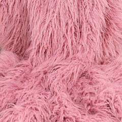 Plush Luxury Faux Fur Throw Blanket, Long Hair Mongolian, Beige,Black,White,Peach or Mint, Minky Cuddle Reverse, Bedspread,Fur Accents, USA