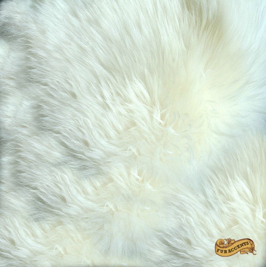 Faux Fur Christmas Tree Garland, Fireplace Mantle Decor, Shaggy White - Strand - Ornament - Tree Trim - Decoration - 1"-2" Fur Accents-USA