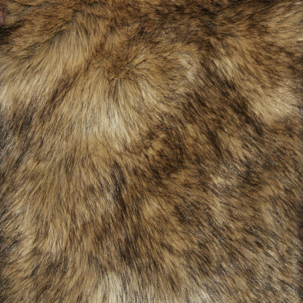 Plush Fur Throw Blanket, Light Golden Brown Wolf, Minky Cuddle Reverse, Bedspread, Luxury Fur, Fur Accents, USA