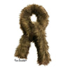 Exotic Faux Fur Scarf - Luxurious Plush Designer Fashion Fur - Thick Brown Wolf - Shag Boa - Fur Scarves by Fur Accents USA