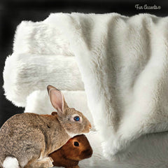 Plush  Faux Fur Throw Blanket, Soft  Rabbit - Mink - Bunny Fur Shag   - Luxury Fur - Minky Cuddle Fur Lining Fur Accents USA