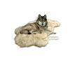 Shaggy Soft Black or Brown Tip Faux Fur DogNapper Dog Bed - Cat Mat - Reversible - Padded Plush Shag Fur Back - Fur Accents Hand Made USA