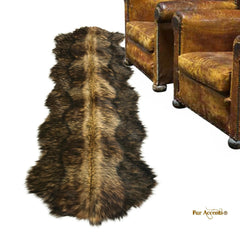 Plush Pieced Faux Fur Doily Table Runner - Luxury Fur - Soft Faux Wolf - Bear Skin Place Mat -  Designer Table Accessories - Fur Accents USA