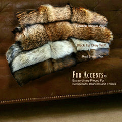 Faux Fur Throw Blanket - Bedspread - Luxurious Hand Pieced Fur - Minky Cuddle Fur Lining - by Fur Accents USA
