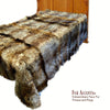 Faux Fur Throw Blanket - Bedspread - Luxurious Hand Pieced Fur - Minky Cuddle Fur Lining - by Fur Accents USA