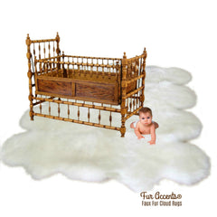 the Cloud, Baby Nursery Play Rug, Soft Faux Fur Shag, Area Carpet, Faux Fur Sheepskin Throw Carpet, All Sizes / Colors, Hand Made in the USA
