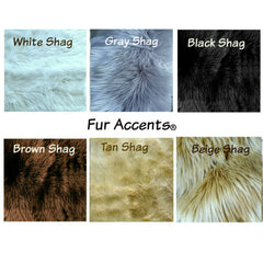Faux Fur Bedspread, Black Shag, Designer Throw Blanket, Bedding by Fur Accents USA, Matching Pillows, Shams, Throw Blankets Available