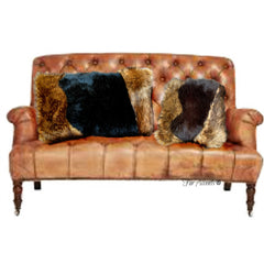 One Plush Faux Fur Pillow Sham, Black Shag with Medium Wolf Trim Border, Shaggy Thick, Rectangle Shape, Pelt Design, by Fur Accents USA