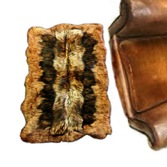 Plush Pieced Faux Fur Accent Rug - Luxury Fur - Soft Faux Wolf - Bear Skin Pelt Rug -  Designer Art Carpet- Fur Accents USA