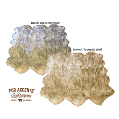 Man Made Sheepskin Pelt Rug, Plush Faux Fur Area Rug, Shaggy Faux Flokati, Black Tipped or Brown Tipped "Sexto" Six Pelt Design, Pick Your Size and Color, Hand Made Designer Art Rug by Fur Accents USA