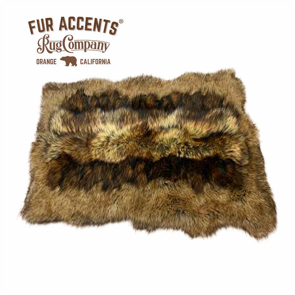 Pieced Fur Bear Skin Rug. Realistic. Faux Fur. Rectangle Shaped Area R ...