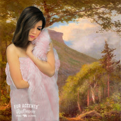 Plush  Faux Fur Throw Blanket, Bedspread, Soft, Light Pink Shag, Luxury Fur - Minky Cuddle Fur Lining Fur Accents USA