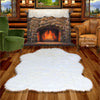 Plush Faux Fur Area Rug - Shaggy Bear Shape - Sheepskin Design - White, Black, Tan, Brown  by Fur Accents USA