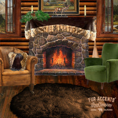 Plush Faux Fur Fireplace Mantle Scarf- Luxury Faux Fur - Dresser - Hutch - Buffet - Table Runner - Fur Accents Originals USA