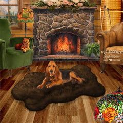 Handmade Chubby Bear Skin Rug. Realistic. Faux Fur. Area Rug. Lodge, Log Cabin, Throw Rug. Old Fashion. Rustic. Cottage Décor